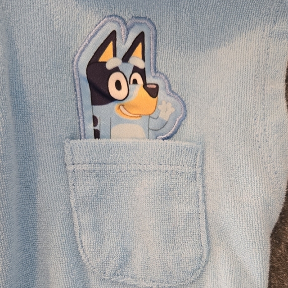 Kids Blue Hooded Swim Coverup - Picture 3 of 4